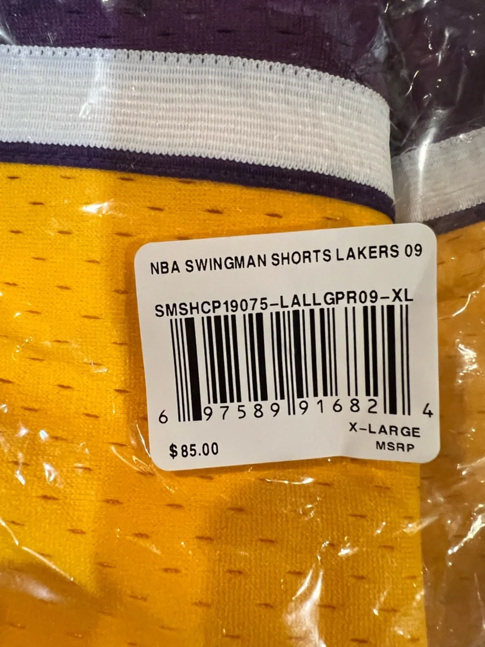Mitchell & Ness Men's Los Angeles Lakers Swingman Shorts NWT